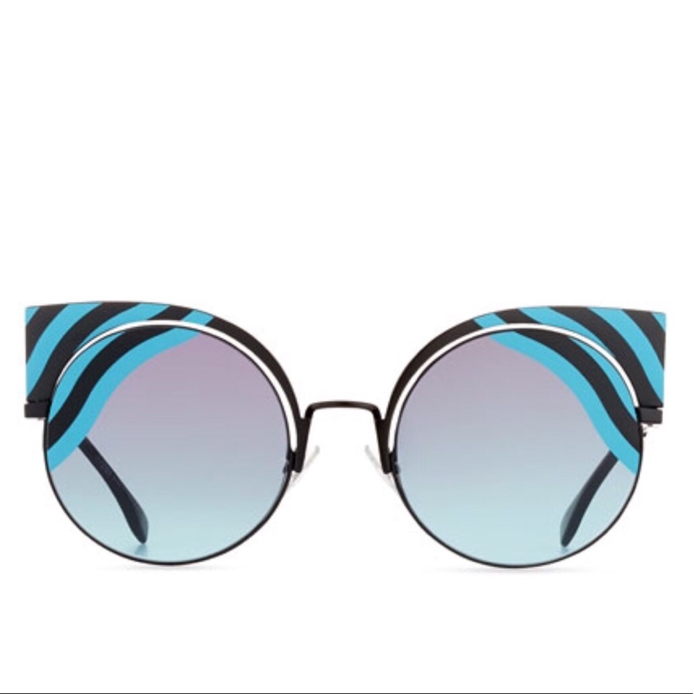 FENDI HYPNOSHINE striped cut out sunglasses